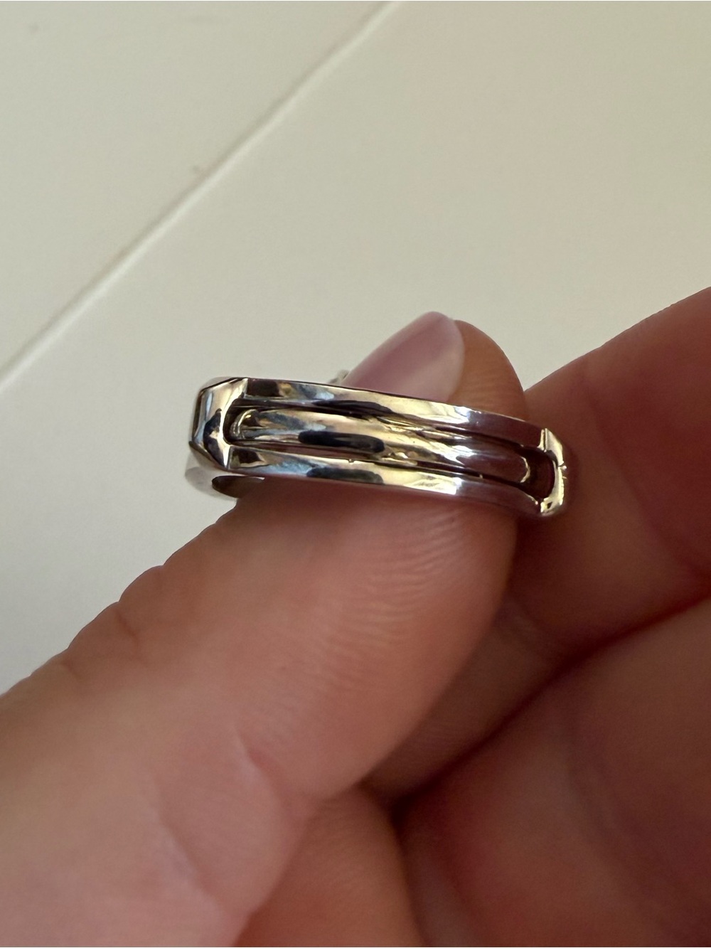 14k White Gold & Diamond Two Ring Bridal Set size 9 - Picture 11 of 15